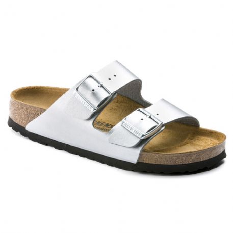 CIABATTE BIRKENSTOCK DONNA PPIANELLE ARIZONA SILVER BIRKO FLOR 1012283