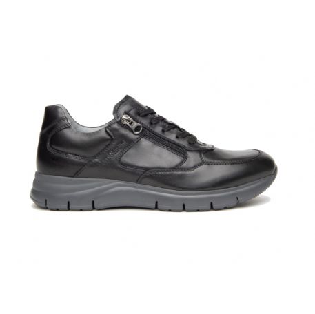 SNEAKERS NEROGIARDINI UOMO IN PELLE NERO ZIP I102153U/100