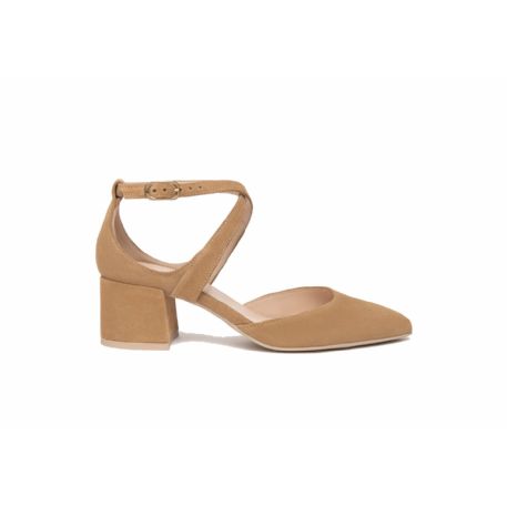 DECOLLETE' NEROGIARDINI DONNA SUEDE AMBRA TACCO 5CM E409502D/424