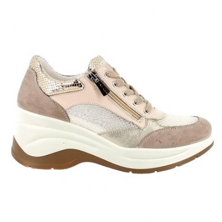 SNEAKERS IGI&CO DONNA PELLE/TESSUTO LAMINATO VISONE 5655711