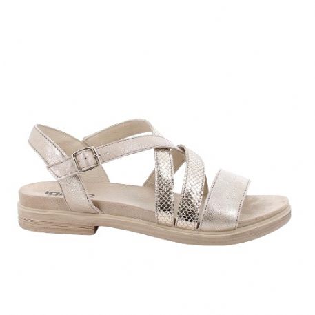 SANDALI  IGI&CO DONNA IN PELLE SABBIA/PLATINO 5670011