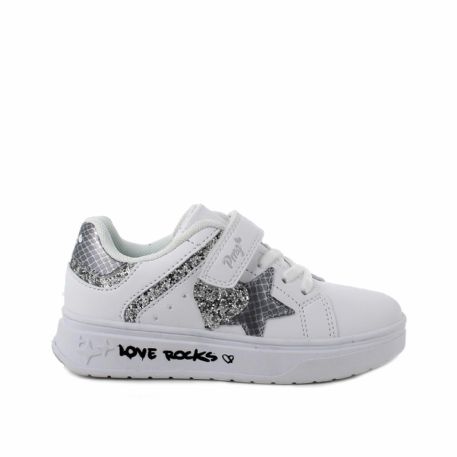 SNEAKERS PRIMIGI PRIMI PASSI BAMBINA NAPPA PU/GLITTE BIANCO/ARGENTO 5959522