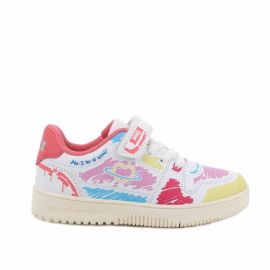 SNEAKERS PRIMIGI BAMBINA  NA.PU ST.TRATTO BCO-ROSA-GIALLO 5957200