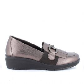 MOCASSINI ENVAL SOFT DONNA IN PELLE BRONZO ZEPPA 4,1CM 6763222