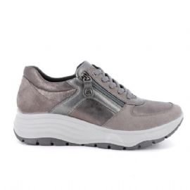 SNEAKERS CON ZEPPA ENVAL SOFT DONNA GRIGIO LAMINATO SCURO 6776522