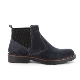 STIVALETTO IGI&CO UOMO IN PELLE BLU SCURO CHELSEA 6610122