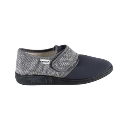 PANTOFOLE EMANUELA DONNA CONFORT CON VELCRO ESTIVO grigio 655