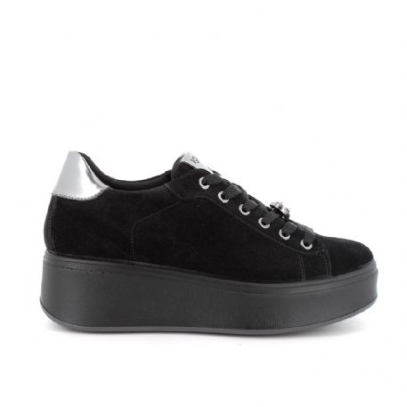 SNEAKERS CON ZEPPA IGI&CO DONNA NERO IN PELLE 6672211