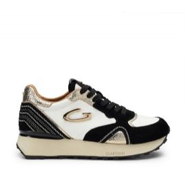 SNEAKERS GUARDIANI DONNA WWEN 4348 LOW W SUEDE BLACK/ TRUMB. LEATH. OFF WHITE AGW434801