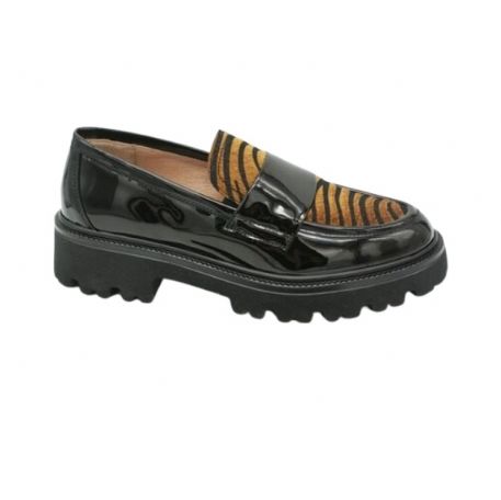 MOCASSINO KEYS DONNA RAFFA BLACK/BRONZO K-10036 COD.K9249